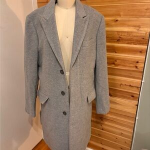 J. Crew Ludlow Gray Men's Overcoat with Dark Lining